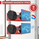 Magnetic Spice Rack Organizer for Fridge Seasoning Organizer for Kitchen Storage With Screw Magnetic Shelf for Oven, RV,Garage,Bathroom (Red, 4pack) by CozyNest Decor