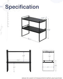 Nxconsu 2Pack Cabinet Shelves Stackable Shelf Organizer Rack Riser for Kitchen Cabinet Pantry Cupboard Counter Countertop Home Organization Storage Space Saver Heavy Duty Metal Nonslip Black by CozyNest Decor