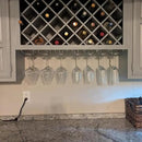 10.8 Inch Wine Glass Rack, Under Cabinet Wine Glass Holder, Wine Glass Hangers Under Shelf, Chrome Finish Stemware Rack, Hanging Stemware Holder for Cabinet Kitchen Bar, Set of 2 by CozyNest Decor