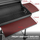 Barrel Charcoal Grill, Large Charcoal Grills with Front and Side Shelf, 627 Square Inches Cooking Grid, Outdoor BBQ Grill, Perfect for Backyard Camping, Patio Parties, and Picnics by GreenHaven Gardens