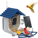 Smart Bird Feeder with Camera Solar Powered & AI Bi rd Identification, 2.4Ghz WiFi Bird feeders for Outdoors, 2K Live Video, Nstant Arrival Alerts - Best Gifts for Bi rd Lovers（Indigo Blue） by CozyNest Decor