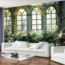 FENDROM Window View White Flower Tapestry Nature Landscape Classic Flower Vine Wall Hanging Party Decorations For Bedroom Living Room Dorm by CozyNest Decor