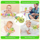 Baby Toys, Musical Plush Stuffed Toy for Newborn 0-3 0-6 3-6 6-12 Months Old, Animal Soft Rattle Sensory Toys with Teether for Tummy Time, Infant Boy& Girl Easter Gifts, Caterpillar by TinyTreasures Baby Boutique