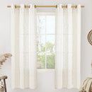 LAMIT Cream Linen Curtains 72 inches Long for Bedroom, Linen Textured Light Filtering Semi Sheer Bronze Grommet Natural Boho Drapes for Living Room, 2 Panels Set, 34 x 72 Inch by CozyNest Decor
