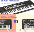 Raimy Piano Keyboard for Kids 49 Keys Portable Keyboard Piano Early Learning Educational Electronic Musical Instrument Toys Gifts for 3 4 5 6 7 8 9 Year Old Boys and Girls (Black) by TinyTreasures Baby Boutique