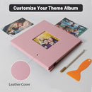 RECUTMS Photo Album Self Adhesive Magnetic Scrapbook 4x6 5x7 8x10 Pictures Scrapbook Album, 40 Pages Photo Book for DIY Baby Family Wedding with Metal Pen and Plastic Board (Pink) by TinyTreasures Baby Boutique