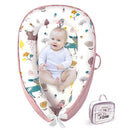 Baby Lounger - Baby Lounger for Newborn 0-24 Months, Breathable, Soft Cotton Baby Nest, Portable Infant Lounger for Home & Travel, Newborn Essentials Gift (Pink Deer) by TinyTreasures Baby Boutique