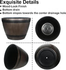 Large Whiskey Barrel Planter for Outdoor Plants - Flower Pots Garden Wine Barrel Planter Outdoor - 21" D x 15" H by GreenHaven Gardens