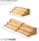 SIMPLEMADE 3-Tier Spice Rack Organizer - Versatile Storage Shelf for Kitchen, Bathroom, Bedroom & Office, Set of 1, Expandable Bamboo by CozyNest Decor