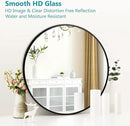 Fabuday Black Circle Mirror for Wall 22 inch - Round Mirror for Bathroom, Entryway, Living Room, Hallway, Bedroom Decor, Small Matte Frame Mirrors by CozyNest Decor