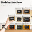 Shazo 9 PC Airtight Food Storage Containers - BPA Free Clear Plastic Snack & Spice Containers with Easy Lock Lids - Kitchen and Pantry Organization for Herbs, Coffee, Tea - 0.5L / 2.1 Cups by CozyNest Decor