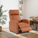 BestMassage | Recliner Chair | No Massage Function | Pu Tan | with Lumbar Support, Adjustable Push Back, Wide Armrests, Footrest & Padded Seat | Easy Assembly | for Living Room, Home Theatre by CozyNest Decor
