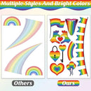 9 Sheets LGBT Rainbow Window Clings, Pride Decorations Window Cling, Gay Love Heart Stickers, Double-Side Pride Wall Clings Decals for Pride Day LGBTQ Rainbow Party Parades Supplies Decor by CozyNest Decor