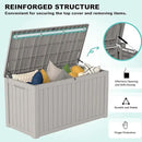 150Gal Outdoor Deck Box Waterproof, Lager Patio Storage Box Indoor and Outdoor Use, Lockable Resin Storage Bin for Patio Furniture Cushions Garden Tools, Package Delivery,UV Resistant-Grey by CozyNest Decor