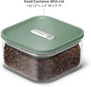 Caraway 1qt Glass Airtight Food Storage Container with Lid – Non-Toxic, BPA-Free Kitchen Storage Container – Stackable, Space-Saving Airtight Container for Dry Goods and More - Sage by CozyNest Decor