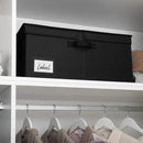GRANNY SAYS Fabric Storage Bin with Lid, Linen Closet Organizers and Storage Baskets, Large Storage Box, Clothes Bins for Closet Organizing, Jumbo, Black, 1-Pack by CozyNest Decor