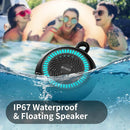 SOWO Shower Speaker Bluetooth Waterproof | Small Portable Wireless Bluetooth Speaker with Clip | Powerful Bass and Louder Volume | Colorful Lights and Lightweight | for Bathroom,Travel,Beach | Black by TinyTreasures Baby Boutique