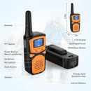 WokTok Rechargeable Long Range 2 Pack Walkie Talkies - 22 Channels VOX Scanning LCD Display - Ideal for Family Camping and Hiking by TinyTreasures Baby Boutique