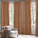 ANRODUO Back Tab Blackout Curtains for Bedroom Living Room, Rod Pocket Pinch Pleated Thermal Insulated Room Darkening Curtains 84 Inches Long 2 Panels, Brown, 42 x 84 Inch by TinyTreasures Baby Boutique