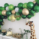 RUBFAC 129pcs Dark Green Balloons Different Sizes 18 12 10 5 Inches Emerald Green Latex Balloon Garland Arch for Masquerade Party Decorations Birthday Baby Shower Wedding Safari Jungle Party Supplies by TinyTreasures Baby Boutique