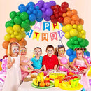 140pcs Rainbow Balloon Arch Kit, Rainbow Balloons of Different Sizes Pack of 18 12 10 5 Inch Party Balloon Kit for Birthday Party or Balloon Arch as Graduation Wedding Baby Shower Party Decorations by TinyTreasures Baby Boutique