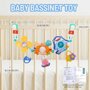 Adjustable Baby Stroller Arch Toy, Car Seat Toys for Infants 6-12 Months Hanging Toy Bar Attachment with Teether & Sound, Crib Comfort Gift for Birthday, Baby Shower by TinyTreasures Baby Boutique