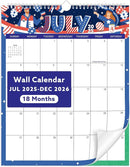 Wall Calendar 2025-2026, 18 Month Calendar from July 2025 to December 2026 Large Desk Calendar with Twin-Wire Binding for Home Office Planning Personal Organisers（14.5" x 11.8"), Festival Style by TinyTreasures Baby Boutique