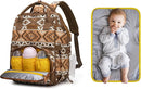 Wrangler Aztec Backpack Multifunction Baby Travel Bag with Changing Pad, Stroller Straps and Pacifier Case WG2204-91103BR by TinyTreasures Baby Boutique