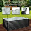 EDOSTORY Metal Raised Bed Garden Bed Kit, 6x3x2ft Tall Galvanized Planter Raised Garden Boxes Outdoor, Large Metal Raised Garden Beds for Flowers, Vegetables, Herbs by CozyNest Decor