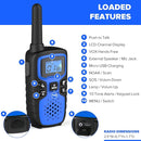 Wishouse Walkie Talkies for Adults Long Range-Rechargeable 4 Pack 2 Way Radios, Hiking Accessories Camping Gear Xmas Birthday Gift for Kids Family with Lamp,SOS Siren,NOAA Weather Alert,Easy to Use by TinyTreasures Baby Boutique