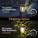 XMCOSY+ Solar Lights Outdoor 10/25 LM LED with 2 Lighting Modes, Solar Garden Lights Glass and Metal, IP65 Waterproof Solar Powered for Yard Pathway Walkway Driveway Patio (6 Pack, Warm White) by CozyNest Decor