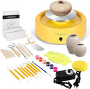 Mini Pottery Wheel Kit - 6" Pottery Wheel for Kids, Teens & Adults Beginners, 2 Lb Air Dry Clay & 18PCS Clay Tools Included, Crafts for Home DIY, Ceramic Work & Art Creatio by TinyTreasures Baby Boutique