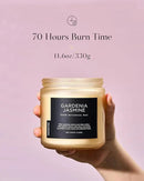 M&SENSE Gardenia Jasmine Scented Candle - 11.6oz Natural Soy Wax Clean Non Toxic 70-Hour Burn, 2-Wick Aromatherapy Candle for Bath & Office - Highly Scented Housewarming Gift for Mom Teacher Friends by CozyNest Decor