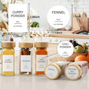 AISIPRIN Glass Spice Jars with 398 Labels, 24 pcs 4oz Spice Containers with Bamboo Lids, Square Spice Bottles With Shaker Lids,Spice Organization for Cabinet,Drawer,Rack,Seasoning Organizer by CozyNest Decor