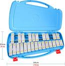 EASTROCK Professional Glockenspiel, 25 Notes Xylophone for Kids, Xylophone Instrument Music Teaching, Gifts, Perfectly Percussion Instrument Blue by TinyTreasures Baby Boutique