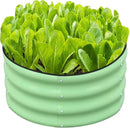 SnugNiture 2x2x1ft Round Galvanized Raised Garden Bed Kit Outdoor, Metal Planter Box for Planting Plants Vegetables, Green by GreenHaven Gardens