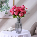 Duovlo Springs Flowers Artificial Silk Peony Bouquets Wedding Home Decoration,Pack of 1 (Spring Pink) by CozyNest Decor