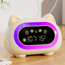 Honesorn Alarm Clock for Kids, Ok to Wake Clock for Kids, Cute Cat Kids Alarm Clock for Girls Boys Toddler, Kids Clock with 10 Night Lights, 7 Soothing Sounds, Auto-Off Timer, Child Lock, Cream White by TinyTreasures Baby Boutique