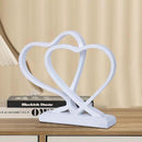 White Heart Sculpture for Living Room Decor Heart Decoration Gift for Her and Him Love Wedding Anniversary Couples Gift Modern Heart Statue for Home Coffee Table Dining Table Centerpiece Birthday by CozyNest Decor
