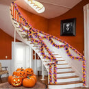 50 Ft Halloween Tinsel Garlands,Funny Pumpkin Purple Bats Shiny Metallic Twist Foil Tinsel Garland Hanging Holiday Decorations for Home Indoor Outdoor Festivities Party Decor by CozyNest Decor