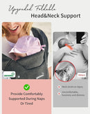 GROWNSY Baby Carrier Newborn to Toddler, Cozy Baby Wraps Carrier, Ergonomic Baby Carrier with Head Support, Deep Gray by TinyTreasures Baby Boutique