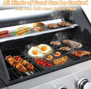4 Burner Gas Grill with Side Burner, Dual-sided Frying Pan, Built-in Thermometer, Wheels, Side Table, Stainless Steel Burner, 47,000 BTU Outdoor Grill for Patio, Garden, Balcony by GreenHaven Gardens