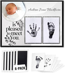 Inkless Hand and Footprint Kit, Baby Keepsake Plaque & Baby Shower Gifts - Ideal as Mom To Be Gift, Nursery Picture Frames, Clean Touch Hand and Footprint Kit (Style 1 - Design 5) by TinyTreasures Baby Boutique