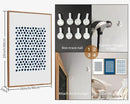Tinonedraw Navy Blue White Framed Canvas Wall Art Set, Modern Geometric Dots Line Wall Decor, Neutral Abstract Shape Artwork, Cozy Contemporary Art Prints for Bedroom Living Room Office 16"x24"x3 by CozyNest Decor