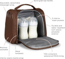 JuJuBe Insulated Bottle Bag, Breastmilk Storage Bag for Baby Bottles, Travel Insulated Lunch or Cooler with Handle, Waterproof Lining for Nursing, Milk, Food, Baby Formula, Snacks, Daycare, Espresso by TinyTreasures Baby Boutique