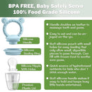JEXFUN Silicone Baby Fruit Food Feeder Pacifier & Breastmilk Popsicle Freezer Molds for Cooling Relief, BPA Free Silicone Feeder to Safely Introduce New Foods, Double as Teething Toys, 4 Month+ by TinyTreasures Baby Boutique