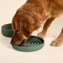 The Slowdown Bowl Silicone Slow Feeder for Dogs & Puppies, Slow Eating, Modern Lick Mat Design, Reduces Gulping, Fits 2.5 Cups 9.5” Across x 1.5” Tall, Mealtime Challenge, Large-Spruce by CozyNest Decor