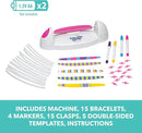 Loopdedoo Colorspin Electric Friendship Bracelet Maker Kit - Make Bracelets in Minutes for Birthdays and Friendship Gifts - Make 15 Bracelets, Design, Markers Included, Ages 6+ by TinyTreasures Baby Boutique