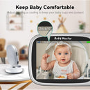 No WiFi Baby Monitor with Camera and Audio,Lag-Free Connection,Plug & Play,IPS Screen,HD Camera,Night Vision, 2-Way Talk,8 Lullabies,1000ft Range,Portable Baby Monitor,2025 Parents' Trusted Choice by TinyTreasures Baby Boutique