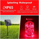 Solar String Lights Outdoor, 2-Pack Total 80FT 200 LED Solar Christmas Twinkle Lights Outside Waterproof Copper Wire 8 Modes Solar Fairy Lights for Garden Tree Party Birthday Christmas Decor (Red) by GreenHaven Gardens